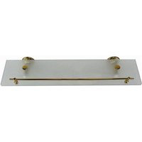 Trade Shop - BADREGAL AUS MATTIERTEM GLAS MIT WANDHALTERUNG AUS VERCHROMTEM STAHL GOLD 59430 - Trade Shop - BADREGAL AUS MATTIERTEM GLAS MIT WANDHALTERUNG AUS VERCHROMTEM STAHL GOLD 59430 - von TRADE SHOP TRAESIO