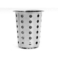 Trade Shop - Besteckehalter aus Stahl, 12 x 12 x 13 cm, Bestecke, Abtropffläche, Cola-Sieb, Sieb, Bratenabtropffläche - Trade Shop - Besteckehalter aus Stahl, 12 x 12 x 13 cm, Bestecke, Abtropffläche, Cola-Sieb, Sieb, Bratenabtropffläche - von TRADE SHOP TRAESIO