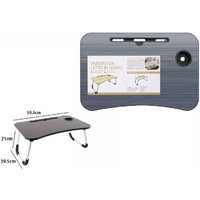 Trade Shop - BETT TABLETT KLAPPBAR SCHREIBTISCH TISCH PC TABLET SCHLITZ TASSE 71363 - von TRADE SHOP TRAESIO