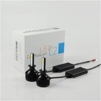 Trade Shop Traesio - Trade Shop - led-scheinwerfer für autos C2 H1 scheinwerfer leistungsstarke scheinwerfer mit gummischutz 3000 lms - von TRADE SHOP TRAESIO