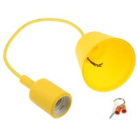 Trade Shop - Deckenleuchter, Kronleuchter, modernes Stoffkabel, 1 m, Farbe - Gelb von TRADE SHOP TRAESIO