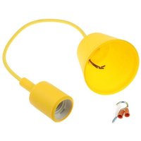Trade Shop - Deckenleuchter, Kronleuchter, modernes Stoffkabel, 1 m, Farbe - Gelb von TRADE SHOP TRAESIO