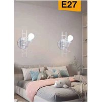 Trade Shop - DEKORATIVE WANDLAMPE IN FORM EINES KLEINEN MÄNNCHENS AUF EINER LEITER AUS METALL MIT E27-ANSCHLUSS AQ49 - Weiß von TRADE SHOP TRAESIO