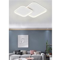 Trade Shop Traesio - Trade Shop - Deckenleuchte Kronleuchter led Deckenleuchte 2 Rauten Design Weiß Modern 60W PN-24-3C - von TRADE SHOP TRAESIO