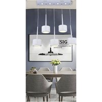 Trade Shop - Deckenleuchte Pendelleuchte Deckenleuchte Weiß Lampenschirm 3 Schalter B10 - von TRADE SHOP TRAESIO