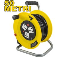 Trade Shop - ELEKTRISCHE KABELTROMMEL VERLÄNGERUNG SCHUKO-STECKDOSE 3 STECKDOSEN KABEL 50 MT METER RCR-50 - Trade Shop - ELEKTRISCHE KABELTROMMEL VERLÄNGERUNG SCHUKO-STECKDOSE 3 STECKDOSEN KABEL 50 MT METER RCR-50 - von TRADE SHOP TRAESIO
