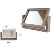 Trade Shop - FOTORAHMEN MIT SPIEGEL 10 X 15 CM DOPPELSCHWENKRAHMEN AUS HOLZ - Trade Shop - FOTORAHMEN MIT SPIEGEL 10 X 15 CM DOPPELSCHWENKRAHMEN AUS HOLZ - von TRADE SHOP TRAESIO