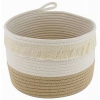 Trade Shop - Wäschekorb, geflochtenes Seil, Organizer, Korb, 26 x 18 cm, 10652 - von TRADE SHOP TRAESIO
