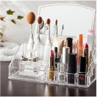 Trade Shop - JK 7024 16-FACHER SPIEGEL-KOSMETIK-ORGANIZER TRANSPARENT - von TRADE SHOP TRAESIO