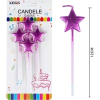 Trade Shop - KERZEN KUCHEN TORTEN DEKORATION STERNE KERZEN GEBURTSTAG PARTY 4ST - Fuchsie Trade Shop - KERZEN KUCHEN TORTEN DEKORATION STERNE KERZEN GEBURTSTAG PARTY 4ST - Fuchsie von TRADE SHOP TRAESIO