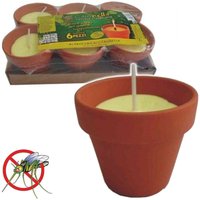 Trade Shop - KONFEKT 6 PZ CITRONELLA COCCINE IN DIAMETER TERRACOTTA 10 CM ANTIZANCE - von TRADE SHOP TRAESIO