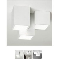 Trade Shop - Kronleuchter Deckenlampen Deckenlampe 3 Würfel Gesso Portolampada GU10 GS-C06-3 - von TRADE SHOP TRAESIO