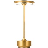 Trade Shop - Moderne 3W-Lume-Tischlampe wiederaufladbare Berührung dimmbare Technologie CCT D38-3C - Gold Trade Shop - Moderne 3W-Lume-Tischlampe wiederaufladbare Berührung dimmbare Technologie CCT D38-3C - Gold von TRADE SHOP TRAESIO