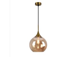 Trade Shop - LAMPADARIO A SOSPENSIONE DECORATIVA IN METALLO CON SFERA IN VETRO ATTACCO E27 IP20 A72 - Gold Trade Shop - LAMPADARIO A SOSPENSIONE DECORATIVA IN METALLO CON SFERA IN VETRO ATTACCO E27 IP20 A72 - Gold von TRADE SHOP TRAESIO