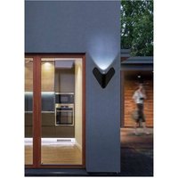 Trade Shop - LED-Wandleuchte für den Außenbereich, 12 W, Schwarz, Aluminium, kalt, warm, natürliches Licht, ES61 - Trade Shop - LED-Wandleuchte für den Außenbereich, 12 W, Schwarz, Aluminium, kalt, warm, natürliches Licht, ES61 - von TRADE SHOP TRAESIO