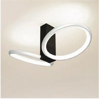 Trade Shop - LED-DECKENLEUCHTE 22W 2 KREISE WEISS MODERNE DOPPELRING-DECKENLAMPE 50537 - von TRADE SHOP TRAESIO