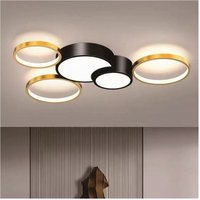 Trade Shop - LED-DECKENLEUCHTE 48W 5 KREISE GOLD SCHWARZ MODERNE DECKENLEUCHTE LICHT 4000K 70999 - Trade Shop - LED-DECKENLEUCHTE 48W 5 KREISE GOLD SCHWARZ MODERNE DECKENLEUCHTE LICHT 4000K 70999 - von TRADE SHOP TRAESIO
