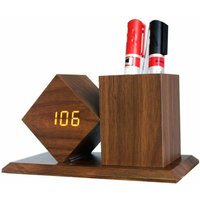 Trade Shop - LED-SCHREIBTISCHWECKER AUS HOLZ MIT EINGEBAUTEM STIFTHALTER - Trade Shop - LED-SCHREIBTISCHWECKER AUS HOLZ MIT EINGEBAUTEM STIFTHALTER - von TRADE SHOP TRAESIO