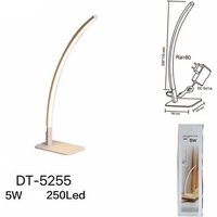 Trade Shop - LED TISCHLAMPE 5 WATT LINEAR GEBOGENES MODERNES DESIGN FÜR TISCH DT-5255 - von TRADE SHOP TRAESIO