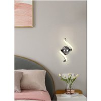 Trade Shop - LED WANDLEUCHTE 9WATT GEBOGENE SPIRALE KALTES NATÜRLICHES WARMES LICHT E58 SILBER - von TRADE SHOP TRAESIO