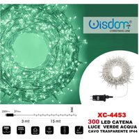 Trade Shop - LICHTERKETTE 300 LED LICHTER GLÜHWÜRMCHEN LICHT AQUA GRÜN TRANSPARENTES KABEL XC-4453 - Trade Shop - LICHTERKETTE 300 LED LICHTER GLÜHWÜRMCHEN LICHT AQUA GRÜN TRANSPARENTES KABEL XC-4453 - von TRADE SHOP TRAESIO