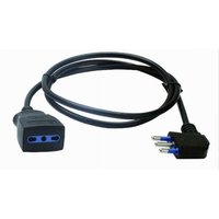 Trade Shop - LINEARES VERLÄNGERUNGSKABEL SCHWARZ 3 M STECKER 16A + 2-POLIGE BUCHSE 10/16A 2P+T 83282 - von TRADE SHOP TRAESIO