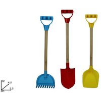 Trade Shop - MEER-STRAND-WERKZEUGE SCHAUFEL MIT HOLZGRIFF, RECHEN, SPATEN, 3 VERSCHIEDENE MODELLE - Trade Shop - MEER-STRAND-WERKZEUGE SCHAUFEL MIT HOLZGRIFF, RECHEN, SPATEN, 3 VERSCHIEDENE MODELLE - von TRADE SHOP TRAESIO