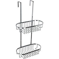 Trade Shop - Badezimmer-Regal 2-Short-Duschregale in Chrommetall, um 87822 zu hängen - von TRADE SHOP TRAESIO