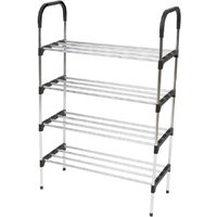 Trade Shop - METALL-KUNSTSTOFF-SCHUHREGAL 4 EBENEN 57X26X83CM PLATZSPARENDES SCHUHREGAL ZUHAUSE - Trade Shop - METALL-KUNSTSTOFF-SCHUHREGAL 4 EBENEN 57X26X83CM PLATZSPARENDES SCHUHREGAL ZUHAUSE - von TRADE SHOP TRAESIO