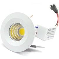 Trade Shop - MINI LED EINBAUSCHEINWERFER 3W COB 40MM SPOT EINBAUFELLER FEDER WARMES KALTES LICHT - von TRADE SHOP TRAESIO