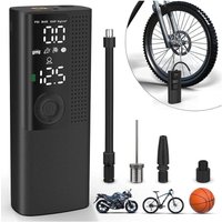 Trade Shop - MINI TRAGBARER KOMPRESSOR ELEKTRISCHE LUFTPUMPE LCD DISPLAY MOTORRAD AUTO FAHRRAD BALL - von TRADE SHOP TRAESIO