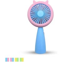 Trade Shop - MINI-VENTILATOR MIT LED-LICHT HQ66-17 TRAGBARER USB-AUFLADBARER AKKU 2 GESCHWINDIGKEITEN - von TRADE SHOP TRAESIO