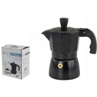 Trade Shop Traesio - Trade Shop - Moka Kaffeemaschine Espressomaschine Mattschwarz Größe 3 Tassen - von TRADE SHOP TRAESIO