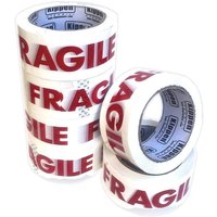 Trade Shop - PACKUNG MIT 6 ROLLEN KLEBEBAND FÜR VERPACKUNGEN MIT ZERBRECHLICHER SCHRIFT 66 MT X 48 MM - von TRADE SHOP TRAESIO