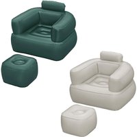 Trade Shop - POLTRONA GONFIABILE RELAX COMFORT CON BRACCIOLI POUF POGGIAPIEDI COMFI CUBE 107X99X80CM - von TRADE SHOP TRAESIO