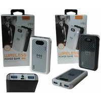 Trade Shop - POWER BANK 4 IN 1 KABELLOSES QI LED KABELLOSES LADEGERÄT 12000MAH BATTERIELADEGERÄT - von TRADE SHOP TRAESIO
