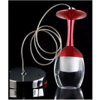 Trade Shop - Pendelleuchte Kronleuchter rot Kelch Deckenleuchte led Licht moderne Lampenfassung - von TRADE SHOP TRAESIO