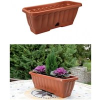 Trade Shop - RECHTECKIGE BALKONPFLANZE 50X17X20 CM KUNSTSTOFFTOPF UNTERSETZER KASTEN - von TRADE SHOP TRAESIO