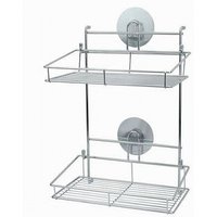 Trade Shop - RECHTECKIGES LAGERREGAL 2 REGALE WANDMONTAGE MIT DOPPELSEITIGEM KLEBEBAND 79848 - von TRADE SHOP TRAESIO