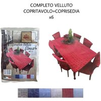 Trade Shop - SAMT TISCH UND STUHL ZURÜCK ABDECKUNG SATZ X6 - von TRADE SHOP TRAESIO