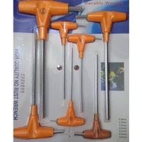 Trade Shop - SATZ 7 PROFESSIONELLE INNENSECHSKANTSCHLÜSSEL T-GRIFF MODELL - von TRADE SHOP TRAESIO