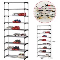 Trade Shop - Schuhregal, Mehrzweck-Regal für Zuhause, 9 stapelbare Metallböden, 60 x 30 x 140 cm - von TRADE SHOP TRAESIO
