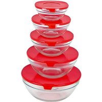 Trade Shop - SET 5-TEILIG BEHÄLTER SCHÜSSEL GLAS STOPPER MIKROWELLE GEFRIERSCHRANK - Trade Shop - SET 5-TEILIG BEHÄLTER SCHÜSSEL GLAS STOPPER MIKROWELLE GEFRIERSCHRANK - von TRADE SHOP TRAESIO