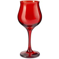 Trade Shop - SET 6 CALICI VINO ROSSO 37 CL FORMA TULIPANO VETRO ROSSO FESTIVAL FÜR NATA BRINDISH - von TRADE SHOP TRAESIO