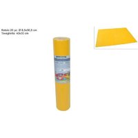 Trade Shop - SET MIT 20 TISCHSETS UND TISCHDECKEN MIT ABREISSBARER TNT-ROLLE 30 X 40 CM GELB - von TRADE SHOP TRAESIO