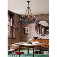 Trade Shop - STERNFÖRMIGER HANFSEIL-KRONLEUCHTER IM INDUSTRIELLEN STIL AUS METALL E14 A39-5 - Trade Shop - STERNFÖRMIGER HANFSEIL-KRONLEUCHTER IM INDUSTRIELLEN STIL AUS METALL E14 A39-5 - von TRADE SHOP TRAESIO