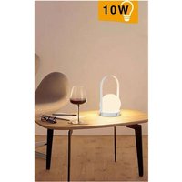 Trade Shop - TRAGBARE WIEDERAUFLADBARE LED-TISCHLAMPE 3 LICHTFARBEN D29-B3C - von TRADE SHOP TRAESIO