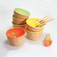 Trade Shop - Tassenschale für Eiscreme-Eiscreme mit Löffel-Bar Eiscremefarben - Trade Shop - Tassenschale für Eiscreme-Eiscreme mit Löffel-Bar Eiscremefarben - von TRADE SHOP TRAESIO