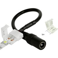 Trade Shop Traesio - 8MM 2-POLIGER clip-stecker für led-leiste 12V mit 2.5MM klinkenstecker-kabel von TRADE SHOP TRAESIO
