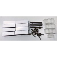 Trade Shop - Gummiverbinder und 10 LED-Halterungen U-Profil 5 cm für gestreifte wasserdichte Schrauben - von TRADE SHOP TRAESIO